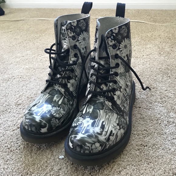 white floral dr martens